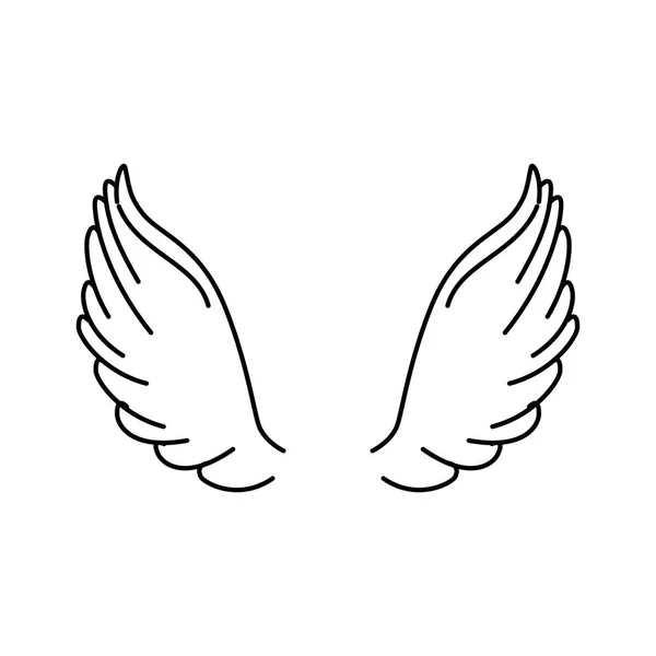 Angel wings isolated icon — Stock Vector