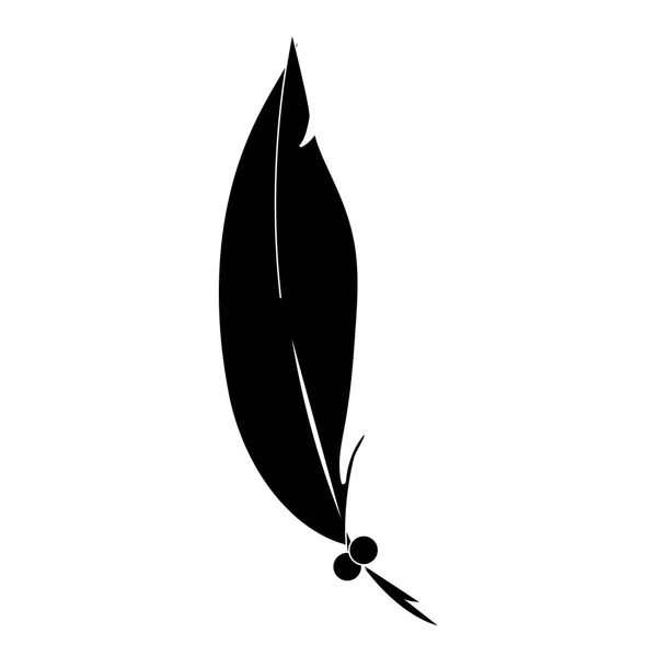 Feather decoratieve geïsoleerde pictogram — Stockvector