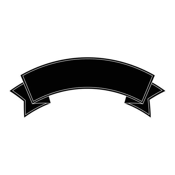Ribbon decorative frame icon — Stock Vector