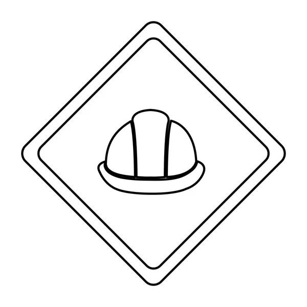 Casco de construcción icono aislado — Vector de stock