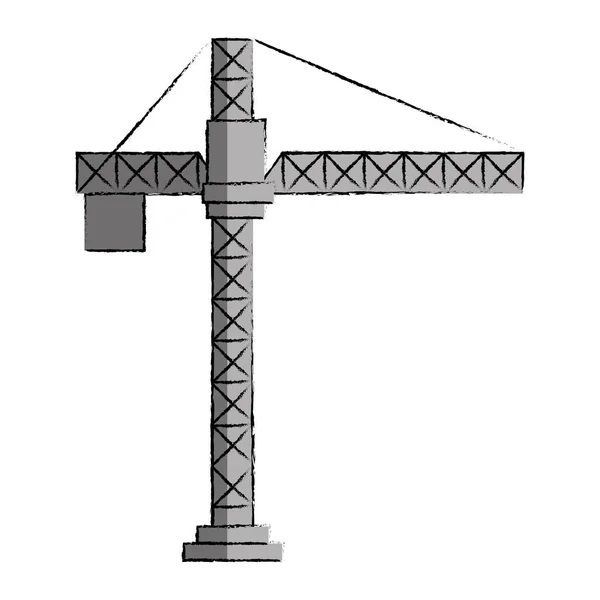 Construcción de la grúa aislado icono — Vector de stock