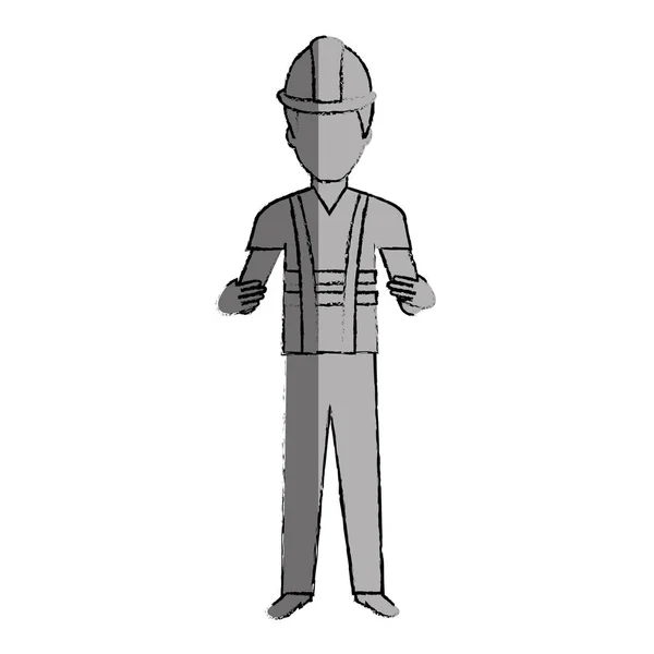 Construction worker avatar character — Stock Vector