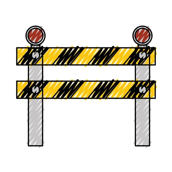 Barriera di costruzione icona isolata — Vettoriale Stock