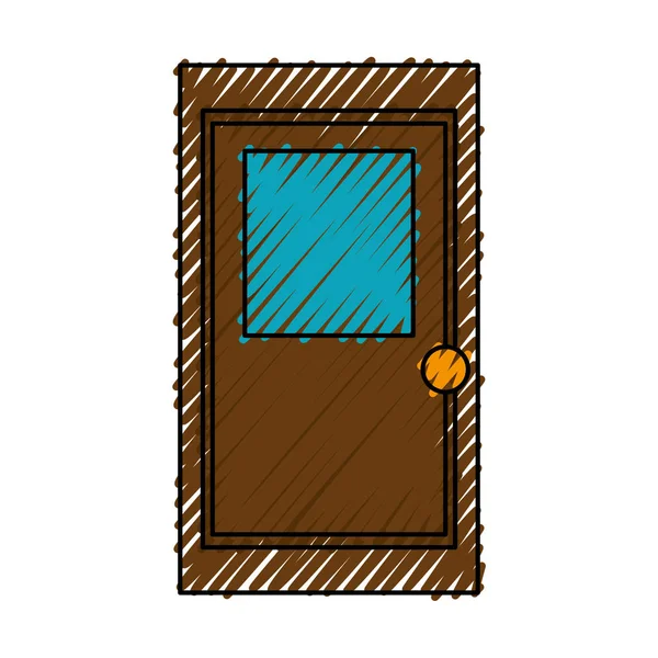 Puerta de la tienda icono aislado — Vector de stock