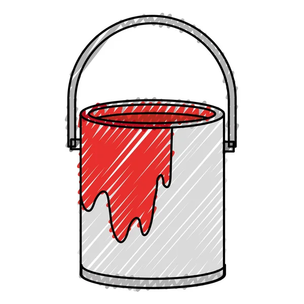 Vernice pentola icona isolata — Vettoriale Stock