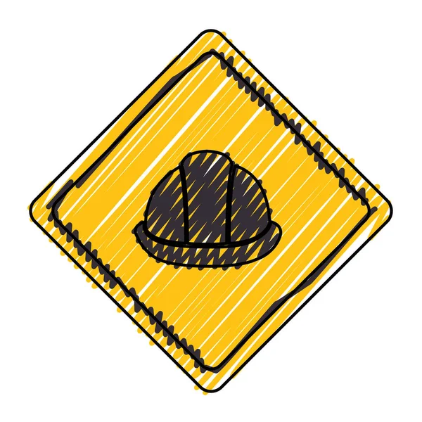 Bouw helm geïsoleerde pictogram — Stockvector