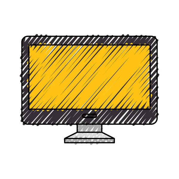 Desktop del computer con icona modello — Vettoriale Stock