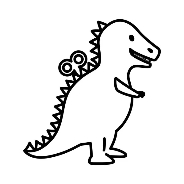 T-rex dinozaura zabawka ikona — Wektor stockowy