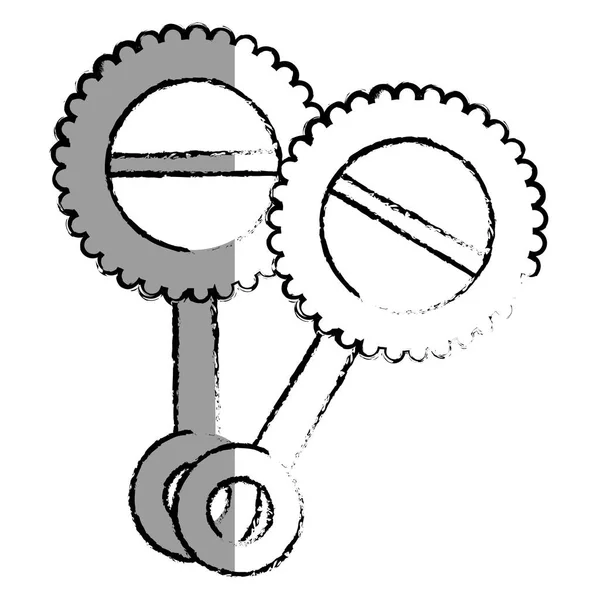 Baby maracas isolerade ikonen — Stock vektor