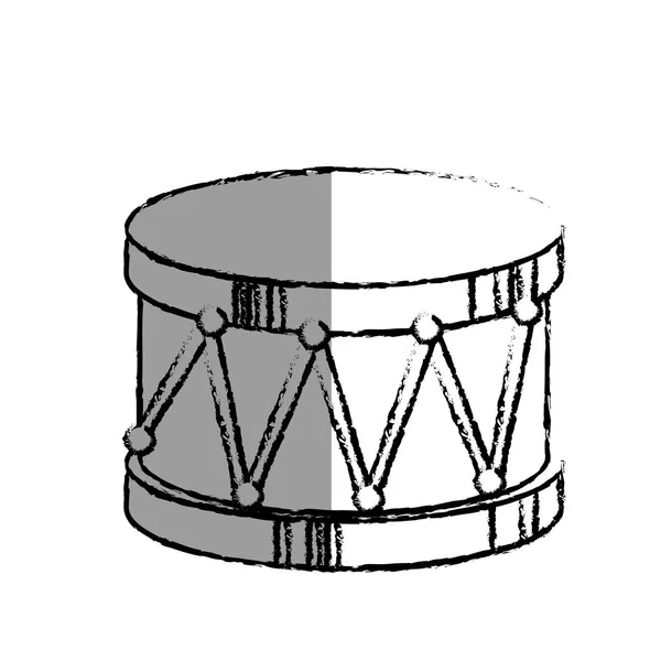 Tambor brinquedo instrumento musical — Vetor de Stock