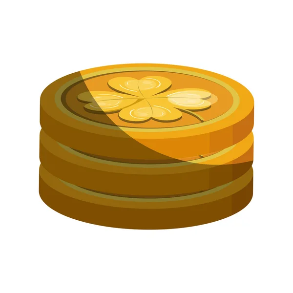 Монети з значком конюшини — стоковий вектор