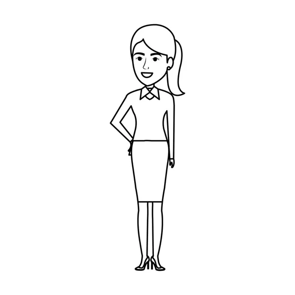 Значок персонажа бізнес-леді аватар — стоковий вектор