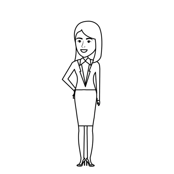 Mujer de negocios avatar carácter icono — Vector de stock