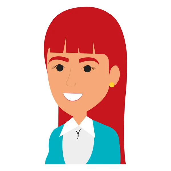 Mujer de negocios avatar carácter icono — Vector de stock
