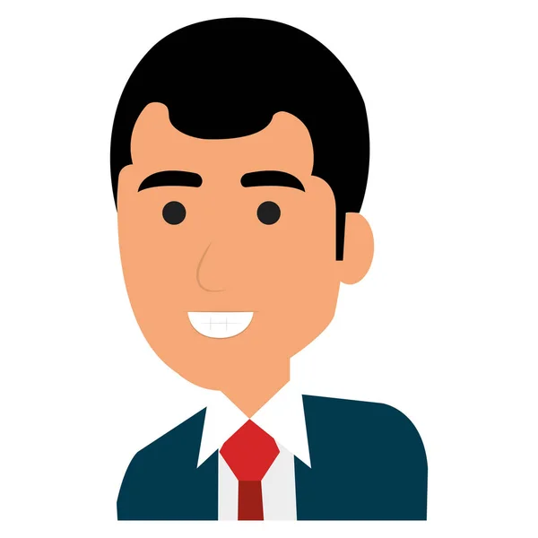 Hombre de negocios avatar carácter icono — Vector de stock