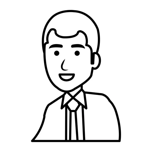 Homme d'affaires avatar personnage icône — Image vectorielle