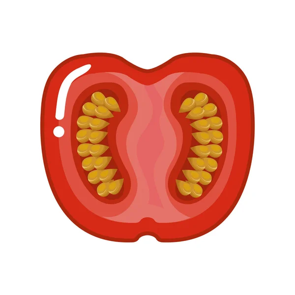 Symbol für frisches Tomatengemüse — Stockvektor