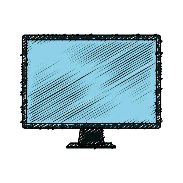 Desktop de computador com ícone de modelo — Vetor de Stock