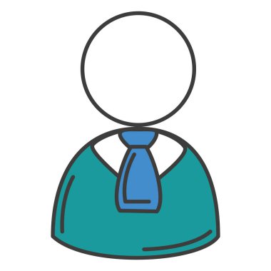 işadamı avatar izole simgesi