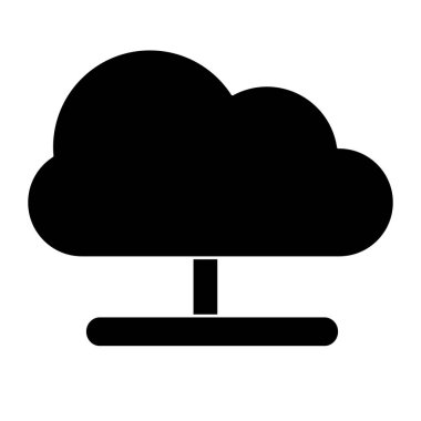 bulut bilgi işlem izole simgesi