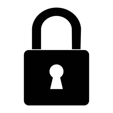 güvenli güvenli asma kilit simgesi