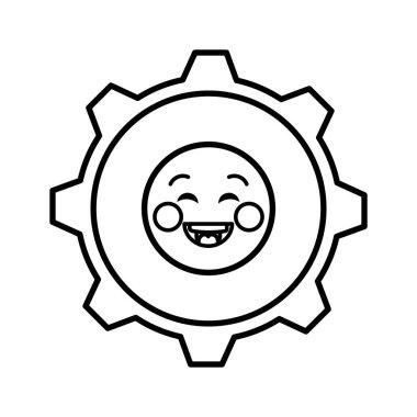 Gears'ı makine kawaii karakter