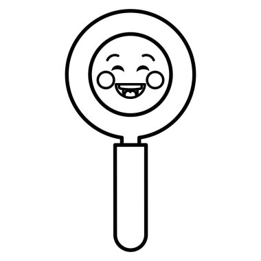 Büyüteç camı kawaii karakter arama