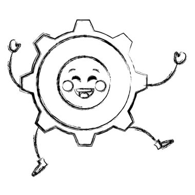 Gears'ı makine kawaii karakter