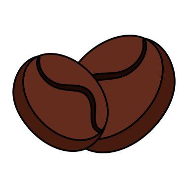 kahve taneleri izole simgesi