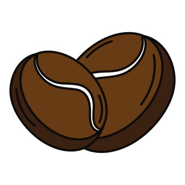 kahve taneleri izole simgesi