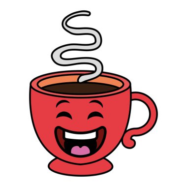 kahve fincan sıcak kawaii karakter