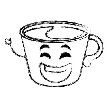 Kahve Kupası kawaii karakter