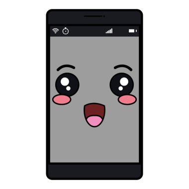 smartphone aygıt kawaii karakter