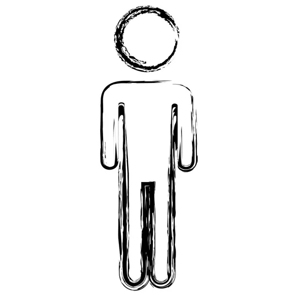 Figura humana ícone silhueta — Vetor de Stock