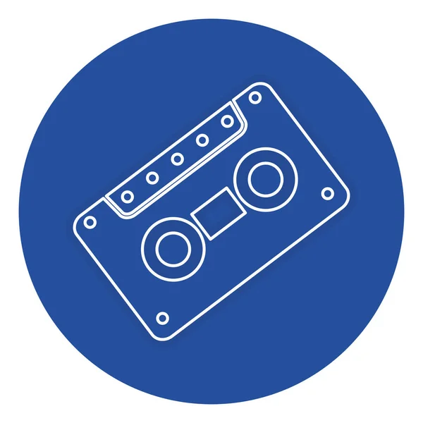 Old cassette isolated icon — Stock Vector