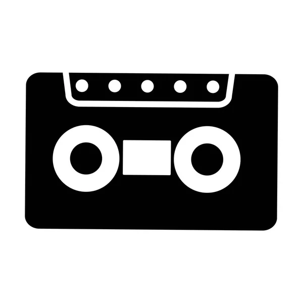 Vieille cassette icône isolée — Image vectorielle