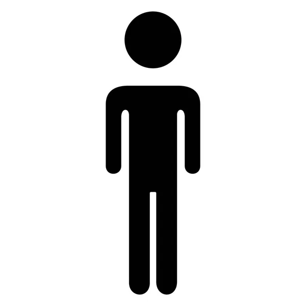 Lidská postava silueta ikona — Stockový vektor