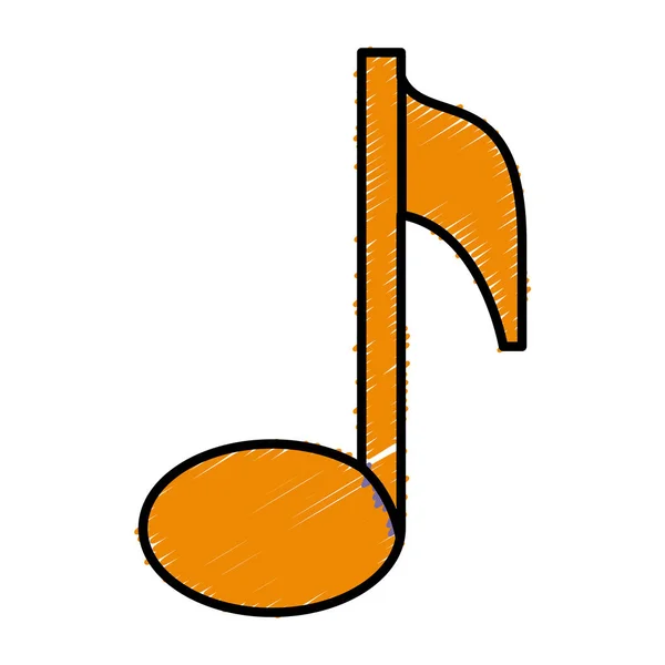 Music note isolated icon — стоковый вектор