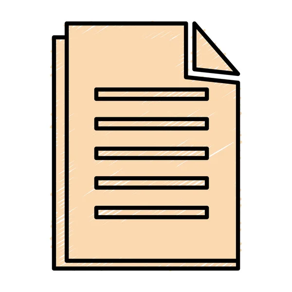 Documento carta isolata icona — Vettoriale Stock