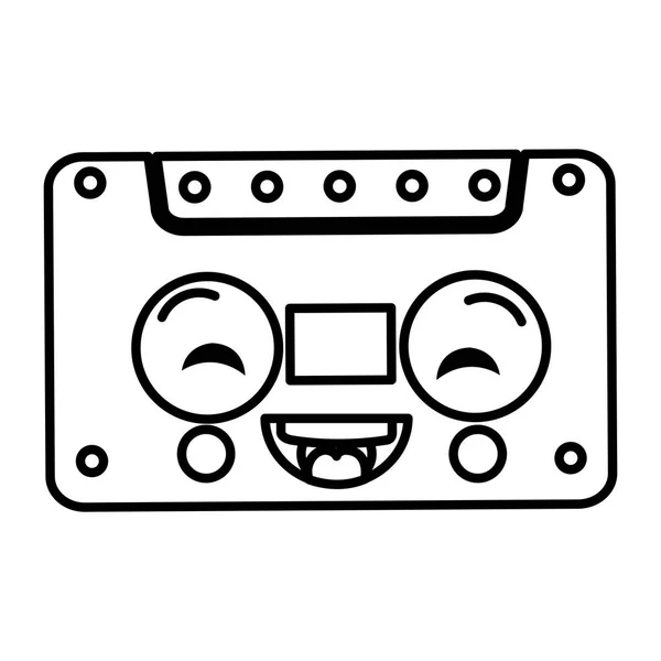 Персонаж старой кассеты Кавайи — стоковый вектор