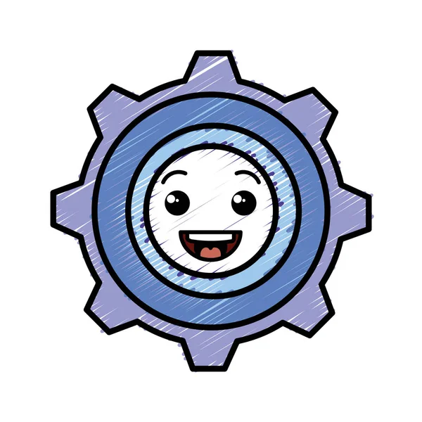 Gears'ı makine kawaii karakter