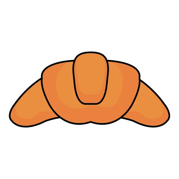 Heerlijke croissant brood pictogram — Stockvector