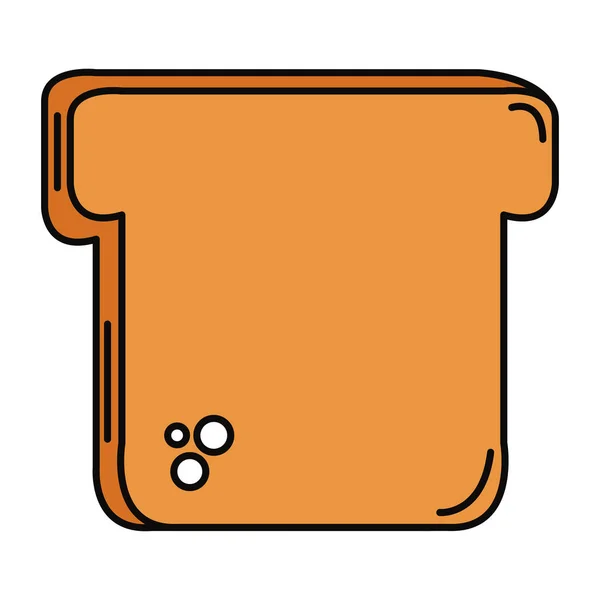 Delicious toast bread icon — Stock Vector