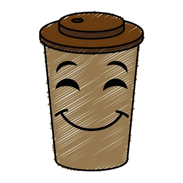 kahve plastik kap kawaii karakter