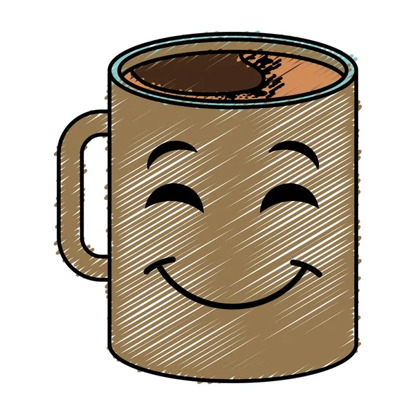 Kaffeetasse kawaii Charakter — Stockvektor