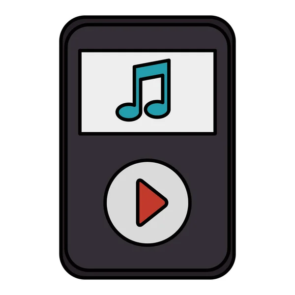 Reproductor de música mp3 icono — Vector de stock