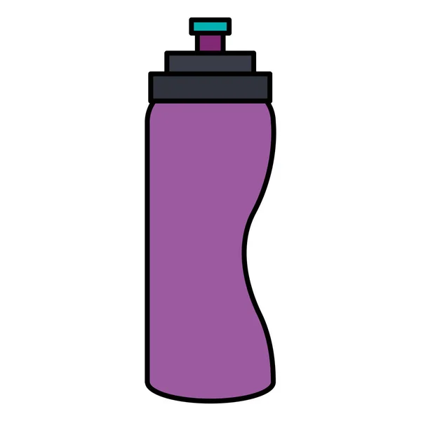 Botella gimnasio aislado icono — Vector de stock