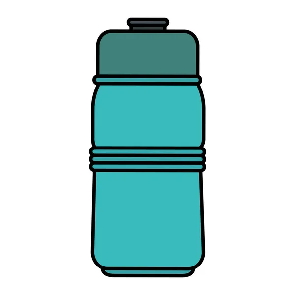 Fles sportschool geïsoleerde pictogram — Stockvector