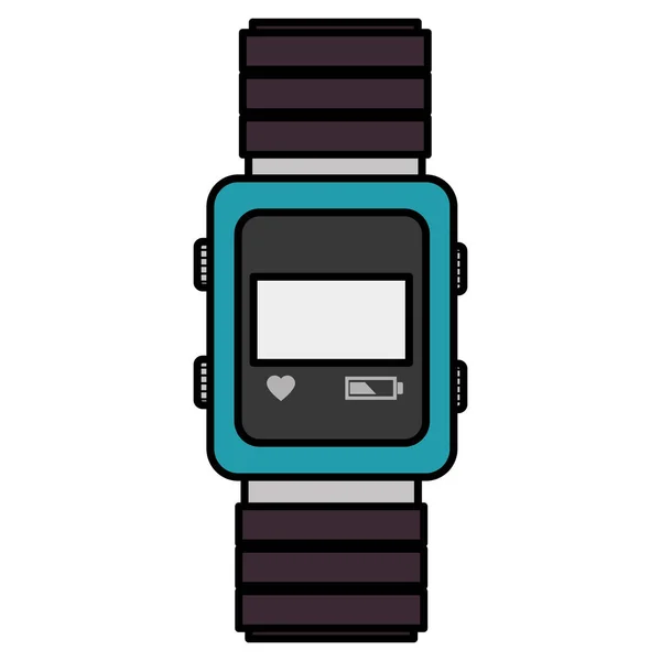 Wristle watch isolated icon — Stock Vector