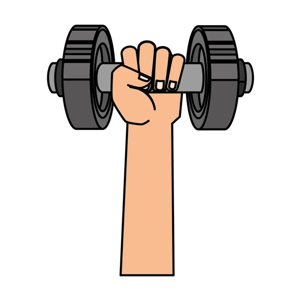 Aparato de levantamiento de peso gimnasio — Vector de stock